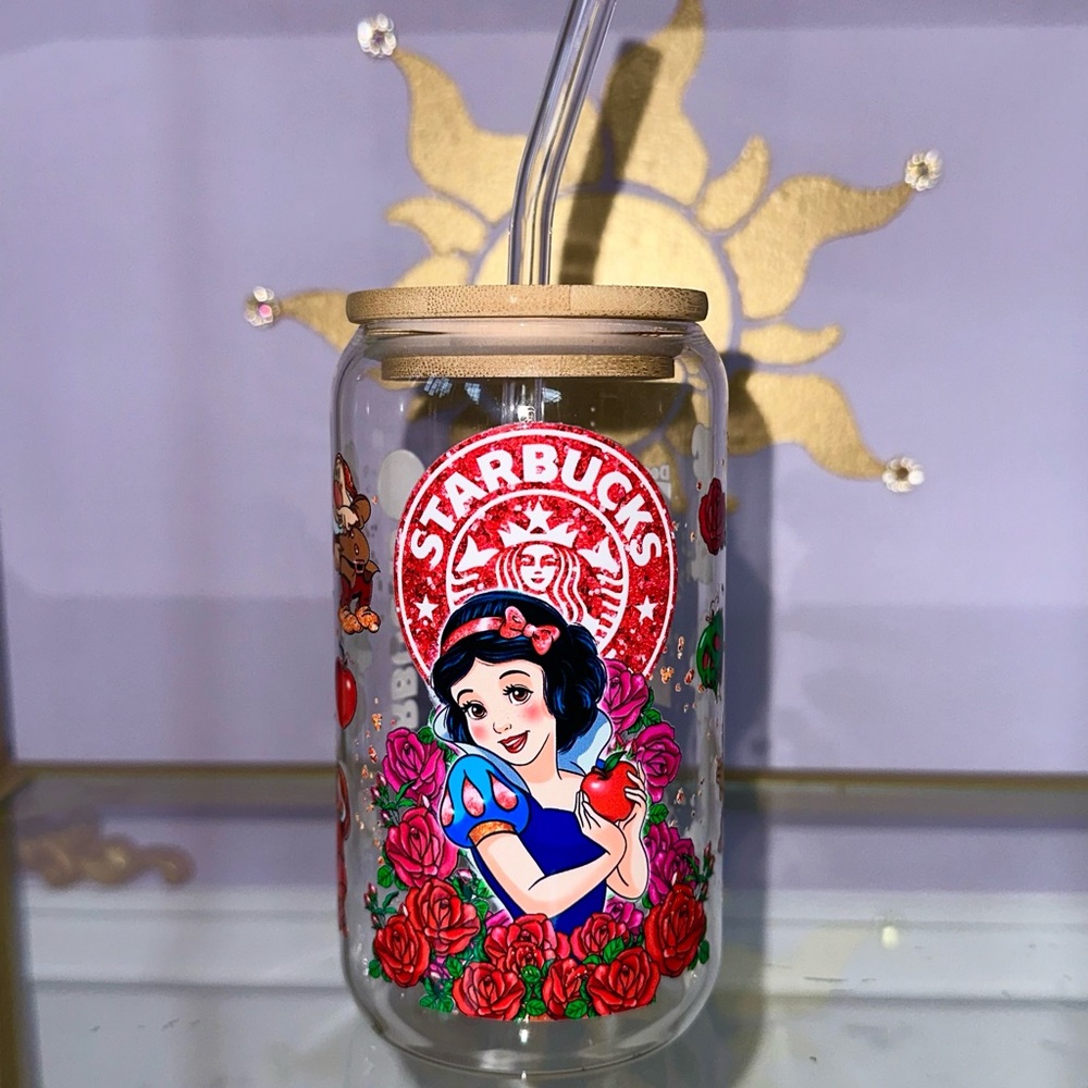 Disney Starbucks Snow White 16oz clear cup